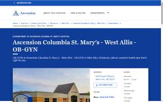 Ascension Columbia St. Mary's - West Allis - OB-GYN website