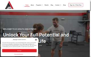 A1 Health and Fitness website
