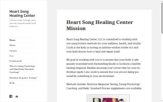 Heart Song Healing Center website
