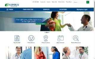 Aspirus Family Walk-In of Weston website