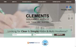 Clements Insurance Agency website
