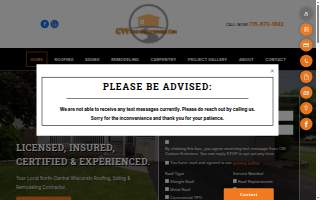 CW Custom Exteriors website