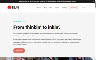 SUN Printing website