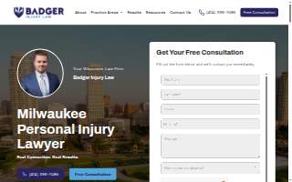 Badger Injury Law website