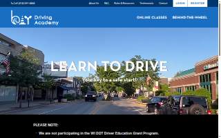 Bay Driving Academy website