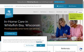 Comfort Keepers of Whitefish Bay website
