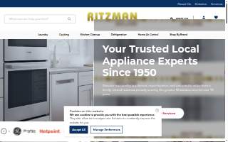 Ritzman Appliance Co of Whitefish Bay website