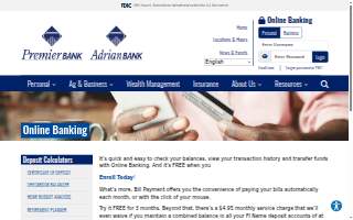 PremierBank website