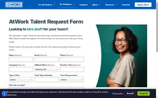 AtWork Personnel of Beckley website