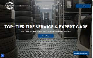 Stanaford Tire Shop website