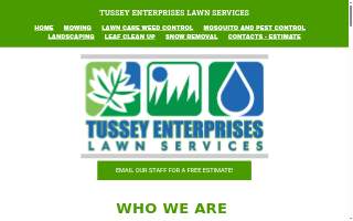 Tussey Enterprises Lawn Services website
