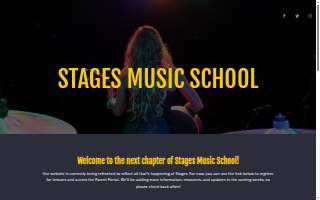 Stages Music School website