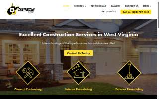 BJ Contracting of WV website