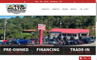 Hilltop Auto Mart & Motorsports website