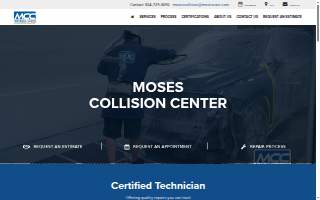 Moses Collision Center website