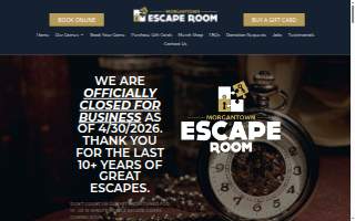 Morgantown Escape Room of Fairmont website