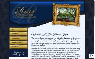 Ross Funeral Home website