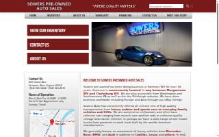 Sowers Pre-Owned Auto Sales website