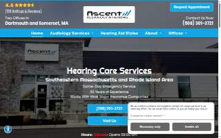 Ascent Audiology & Hearing website