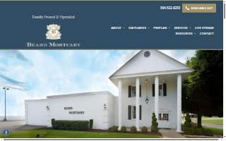 Beard Mortuary website
