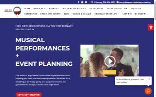High Note Productions website