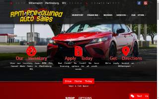 RPM Pre-Owned Auto Sales website