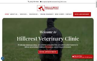 Hillcrest Veterinary Clinic website