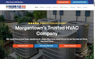 Precision Plus HVAC website