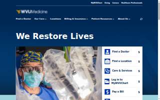 WVUH Community Pharmacy at Fairmont Medical Center website