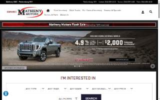 Matheny Collision Center website