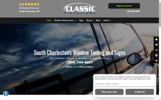 Classic Tint & Signs website