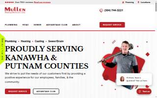 Mullen Plumbing, Heating & Cooling website