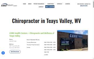 CORE Health Centers - Chiropractic and Wellness website