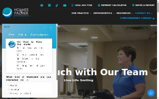 Holmes & Palmer Orthodontics - Hurricane website