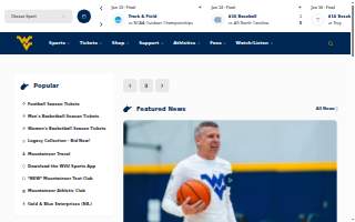 WVU Medicine Sports Medicine website