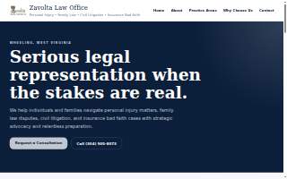 Zavolta Law Office website