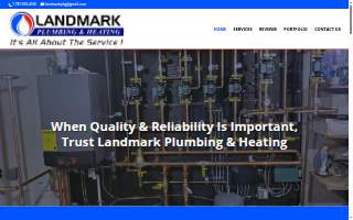 Landmark Plumbing & Heating website