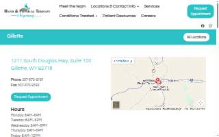 Hand & Physical Therapy of Wyoming website