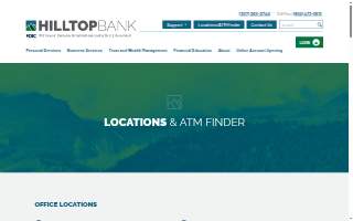 Hilltop Bank Trust and Wealth Management website