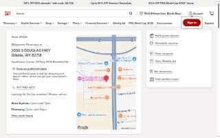 Walgreens Pharmacy website