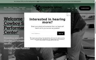 Cowboy Spine & Performance Center website