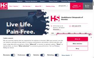 HealthSource Chiropractic of Riverton website