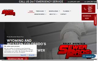 Rocky Mountain Sewer Pros website