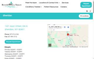 Hand & Physical Therapy of Wyoming website