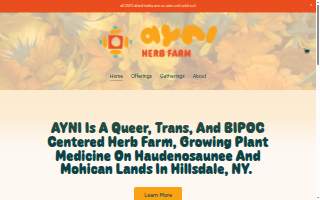 Ayni Herb Farm, LLC website