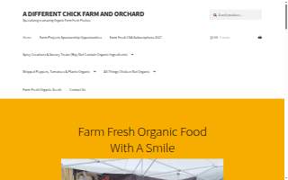 A Different Chick Farm and Orchard website