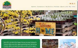 Northend Organic Nursery website