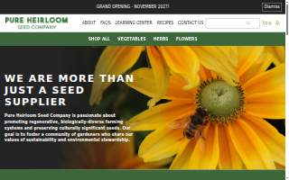 Pure Heirloom Seeds, LLC website