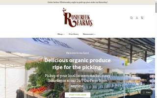 Rose Creek Farms website