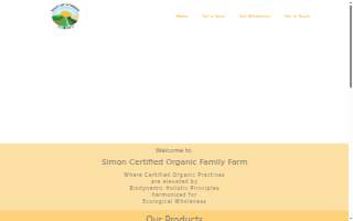 Simon Certified Organic Family Farm website